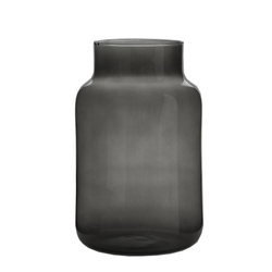 Szklany wazon słój W-395K1 H:25cm D:14,5cm Dymiony