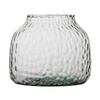 Szklany wazon WL-63 młotkowany H:12 cm D:15.5 cm