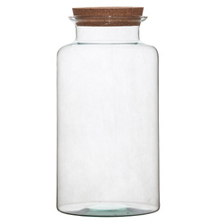 Wazon szklany słój W-332 II+korek H:38cm D:19cm