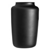 Czarny wazon szklany słój W-759B czarny mat H:32 cm D:20 cm