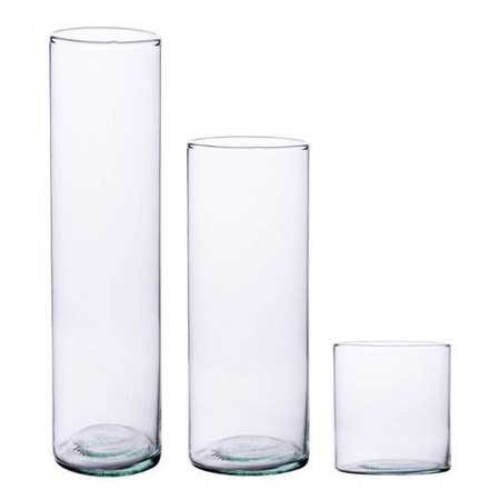 Zestaw szklanych Cylindrów 35x9, 21x12, 10x12