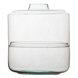 Szklane terrarium dwuczęściowe W-589+W-590 H:22cm D:19cm