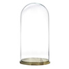 Kopuła szklana z podstawką drewnianą, klosz W-315D4 H:30cm D:15cm