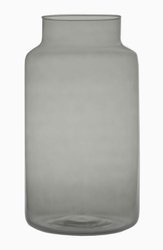 Szklany słój W-395D H:35cm D:19cm Popielaty