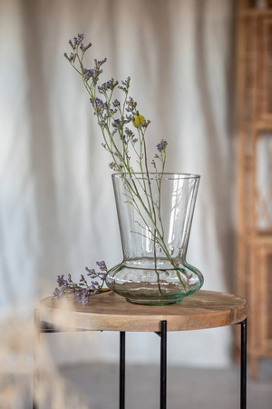 Szklany wazon WD-10A H:20cm D:14cm OPTYK CZĘSCIOWY