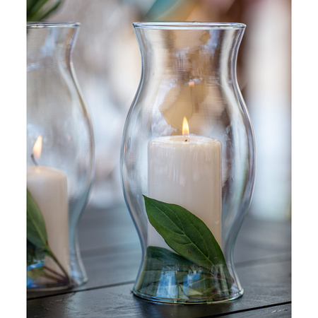 Szklany klosz fala 2x cięty H:22cm D:11cm