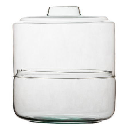 Szklane terrarium dwuczęściowe W-589+W-590 H:22cm D:19cm