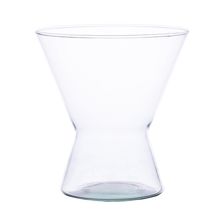 Szklany wazon klepsydra W-353 H:16cm D:15cm