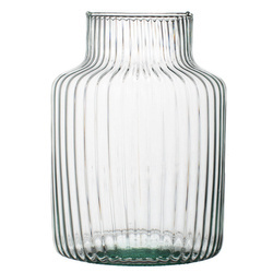 Wazon szklany ryflowany typu słój