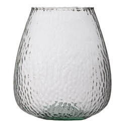 Szklany wazon WL-138 młotkowany H:25cm D:22,8cm