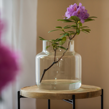 Szklany wazon słój W-395C H:20cm D:19cm