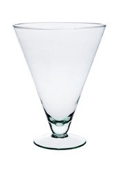 Szklany wazon na stopie W-ST 14/16 H:14cm D:16cm