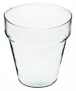 Szklana doniczka W-198 H:20cm D:19cm