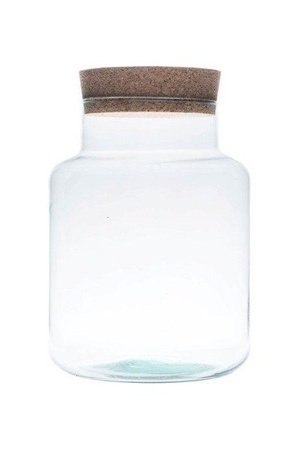 Szklany wazon słój W-395C1+korek H:27cm D:19cm