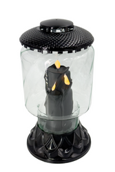 Znicz lampion LED Mito czarny H:34cm