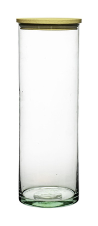 Szklany wazon cylinder H:28cm D:10cm + zatyczka