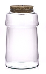 Szklane terrarium W-635+korek H:25cm D:15cm