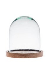Kopuła szklana z podstawką drewnianą, klosz W-315J H:14,5cm D:13,2cm