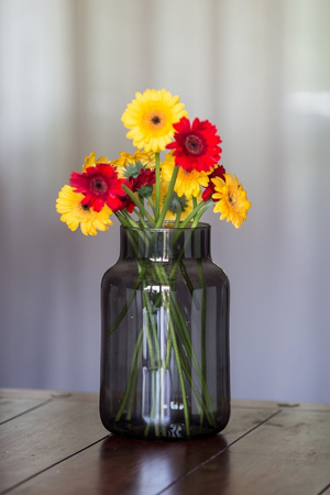 Szklany wazon słój W-395K1 H:25cm D:14,5cm Dymiony