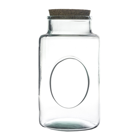 Szklany słój z korkiem otwór H:25cm D:14cm WM-K012