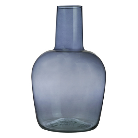 Szklany wazon butla niebieska W-597 H:30cm D:18cm