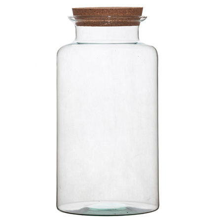 Wazon szklany słój W-332 II+korek H:38cm D:19cm