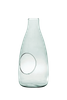 Szklany wazon butelka W-519+boczny otwór H:33cm D:15cm