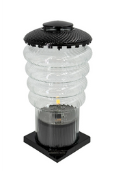 Znicz lampion LED Tokio czarny H:34cm