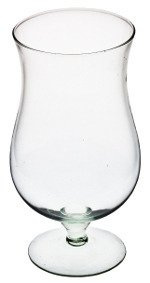 Szklany wazon na stopie W-93A H:25cm