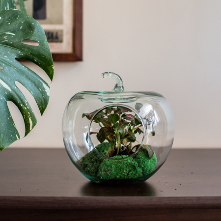 Wazon jabłko W-659B boczny otwór H:17cm D:18cm