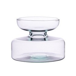 Szklany wazon WL-91 H:10cm D:13cm