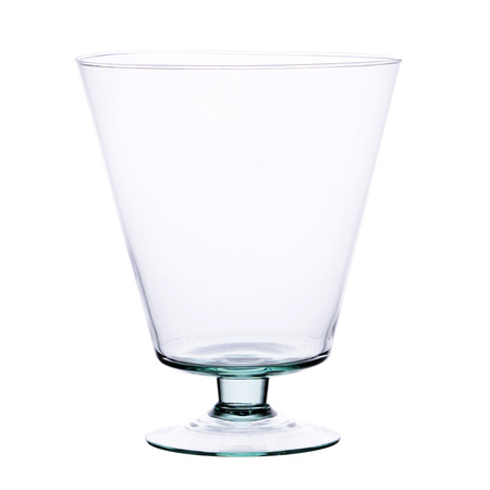 Szklany wazon na stopie WD-3 H:21cm D:18cm