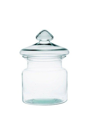 Szklany wazon słój W-332E+pokrywka H:20cm D:13cm