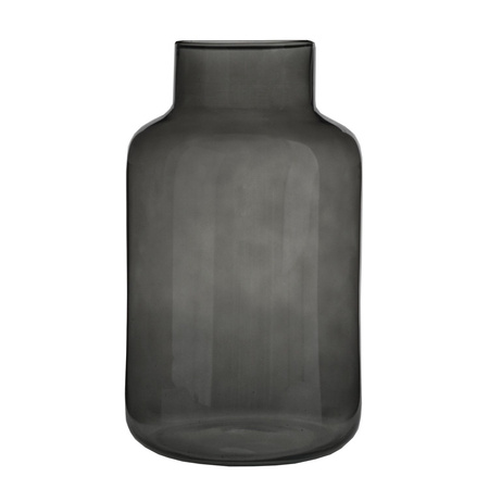 Szklany wazon słój W-395E H:30cm D:19cm Dymiony