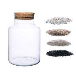 Szklany Słój W-395C1 +korek +Zestaw podłoża