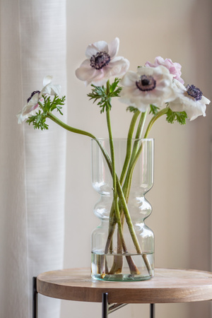 Szklany wazon W-708A H:24cm D:11cm