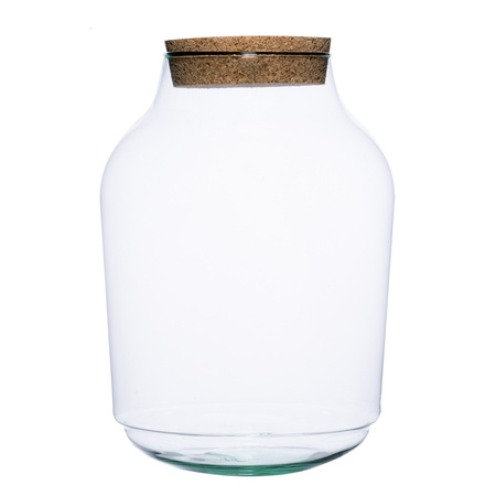 Szklany wazon słój W-474C + korek H:25cm D:17cm