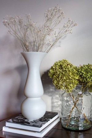 Wazon dekoracyjny W-540 kremowy H:40cm D:16cm