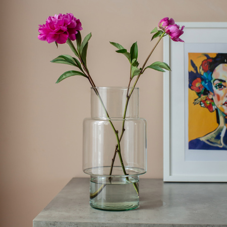 Szklany wazon W-762 H:30cm D:16,5cm