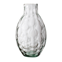 Szklany wazon W-615D pawie oczko H:38cm D:22cm