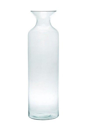 Szklany wazon butelka W-356A H:49cm D:14,5cm