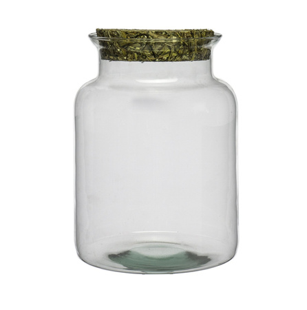 Szklany wazon słój W-332+korek H:27cm D:19cm