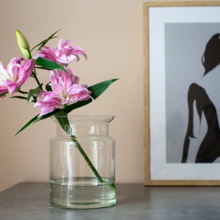 Szklany wazon słój MIA H:19cm D:14,5cm