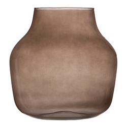 Szklany wazon W-456A coffee H:19cm D:19cm