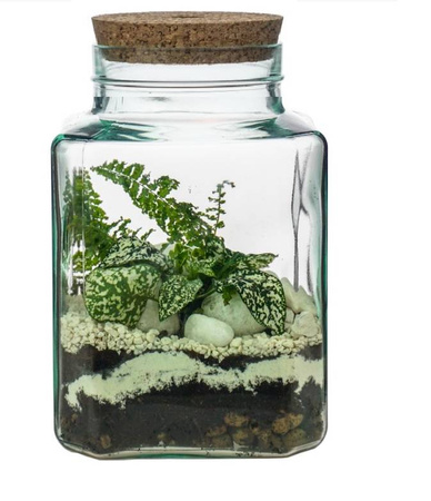 Szklany słój z korkiem H:20cm D:13,5 cm WM-8P003