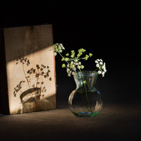 Szklany wazon na kwiaty H:18cm D:14cm WM-K015