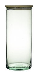 Szklany wazon cylinder H:23cm D:10cm + zatyczka