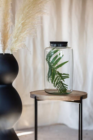 Szklany Wazon słój W-596 + korek guma H:28cm D:17cm