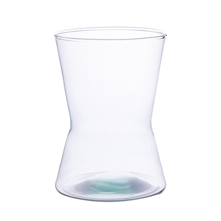 Szklany wazon klepsydra W-195E H:20cm D:12cm SALE