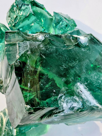 Bryła szklana, kolor szmaragd, do gabionów 20kg